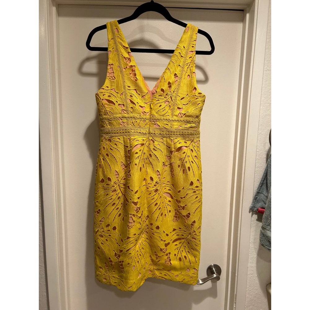Maeve Gardenia Crochet Column Dress - Picture 4 of 7